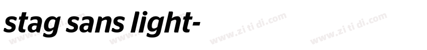 stag sans light字体转换